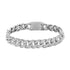 Iced Out Crystal Heart Tennis Miami Cuban Link Chain Bracelet